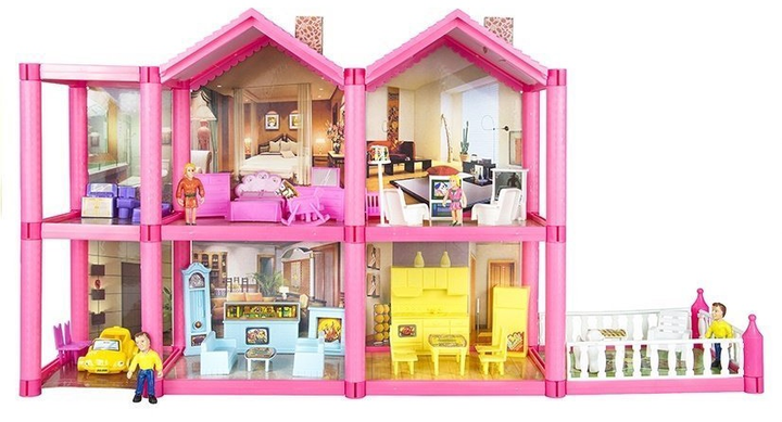 Domek dla lalek Lean Toys z akcesoriami + Meble 69 cm (5905884457436) - obraz 3