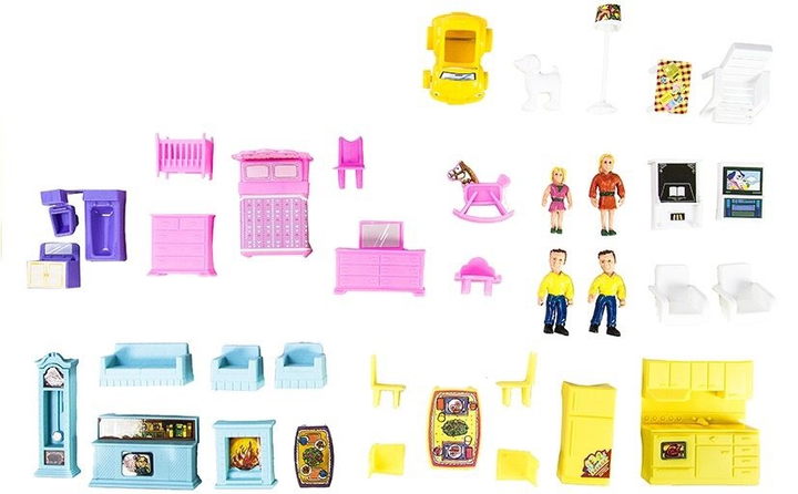 Domek dla lalek Lean Toys z akcesoriami + Meble 69 cm (5905884457436) - obraz 6