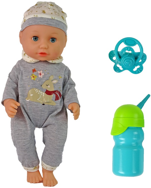 Пупс Lean Toys з функцією пісяння Grey 38 см (5905214972097) - зображення 3