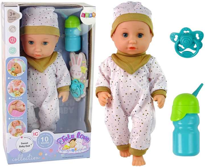 Пупс Lean Toys з функцією пісяння White 38 см (5905214972110) - зображення 2
