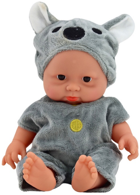 Пупс Lean Toys в одязі з шапочкою Grey 21 см (5905991005834) - зображення 3