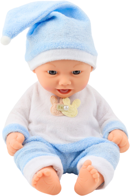 Пупс Lean Toys в піжамі з шапочкою Blue 30 см (5905991055778) - зображення 2