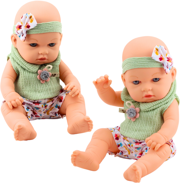 Пупс Lean Toys у квітчастому одязі Green 30 см (5905991055839) - зображення 3
