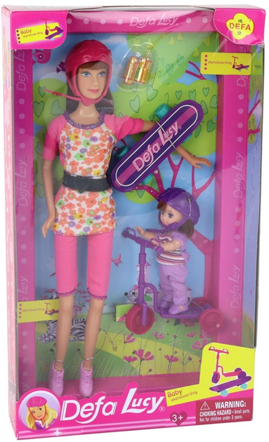 Zestaw lalek Lean Toys Lucy Mama 29 cm + Dziecko 10 cm + Akcesoria (5905515352383) - obraz 1