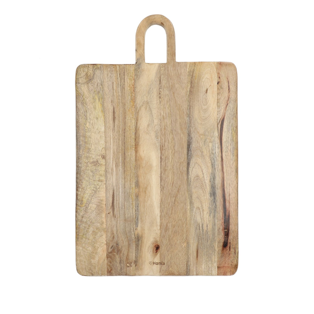 Deska do krojenia Homla Venja Mango drewniana z uchwytem 50 x 31 cm (5902869974162) - obraz 1
