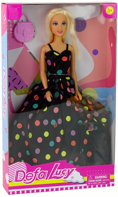 Лялька Lean Toys Люсі в чорній сукні 31 см (5905515352581) - зображення 1