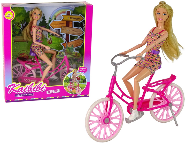 Лялька Lean Toys на велосипеді 30 см (5905515355568) - зображення 2