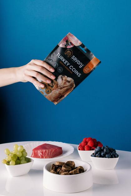 Ласощі для собак Джерки Savory Puppy Coins With Turkey монетки для цуценят з індичкою 100 г (4820261921090) - зображення 7