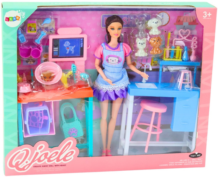 Лялька Lean Toys Ветеринарний кабінет з аксесуарами 40 см (5905991004110) - зображення 1