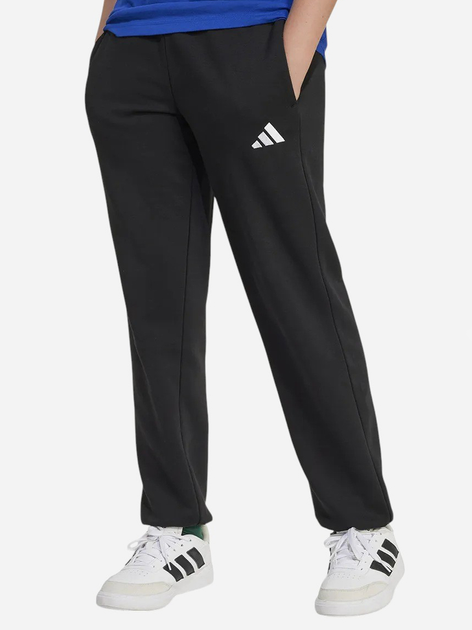 Детские теплые спортивные штаны-джоггеры для мальчика Adidas J Sl Fl Pt 225 JC9765 122-128 см Черный/Белый (4067901531695) 