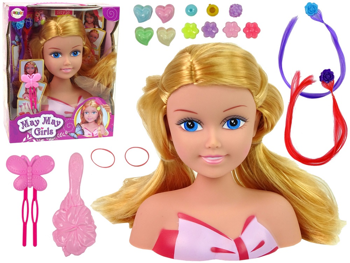 Голова ляльки Lean Toys з аксесуарами 28 см (5904204758123) - зображення 2