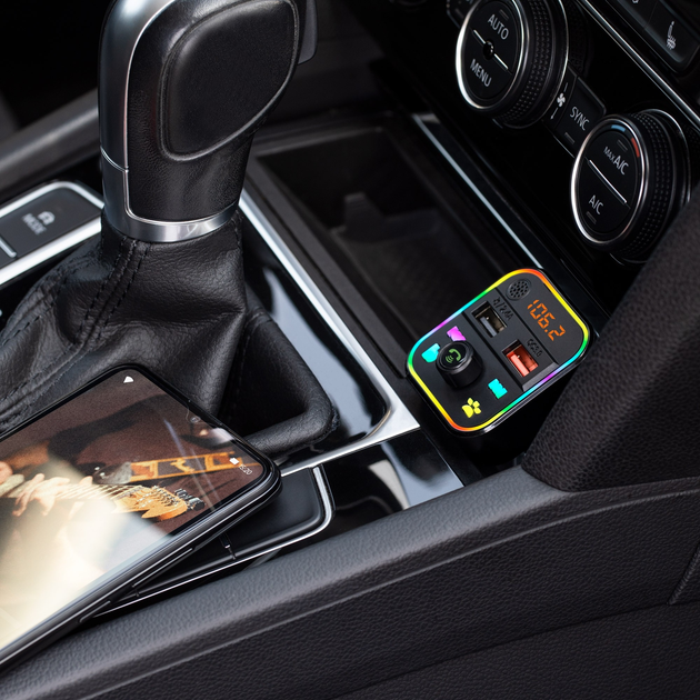 FM-трансмітер Peiying URZ0479 Bluetooth 2x USB (5901890078375) - зображення 6