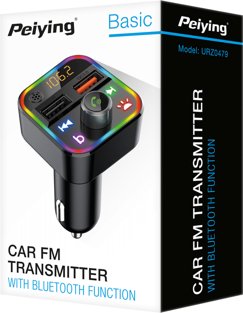 FM-трансмітер Peiying URZ0479 Bluetooth 2x USB (5901890078375) - зображення 8
