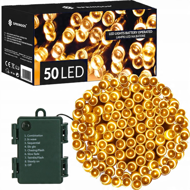 Kurtyna świetlna Springos CL4027 50 LED - obraz 1