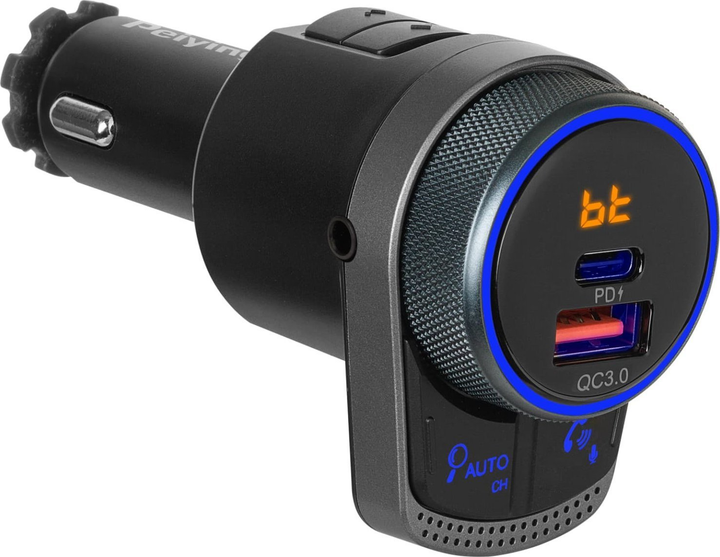 FM-трансмітер Peiying URZ0486 Bluetooth 2x USB (5901890078405) - зображення 2