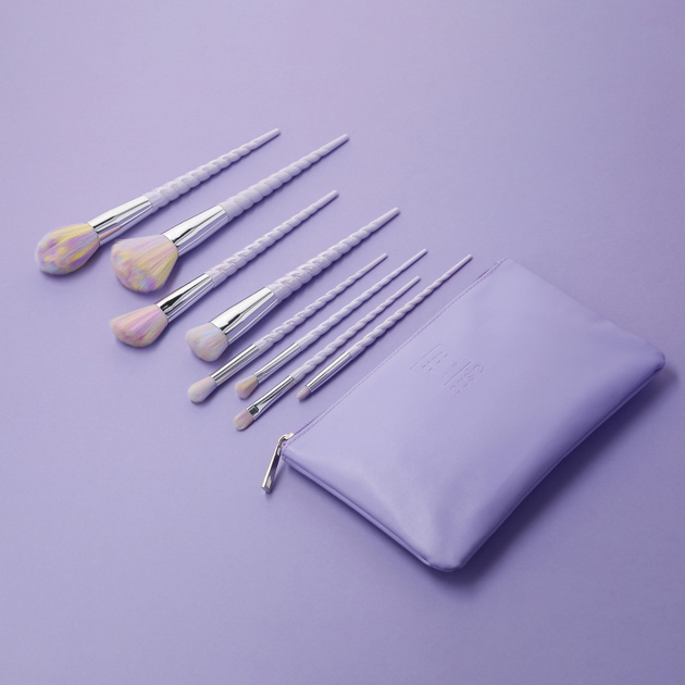 Zestaw pędzli do makijażu Ilu Basic Mu Light Makeup z kosmetyczką Jednorożec 8 szt (5903018920849) - obraz 3