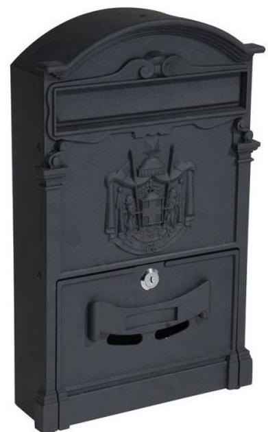 Skrzynka pocztowa No Name PW-550AL 256 x 87 x 410 mm Czarna (4772013098935) - obraz 1