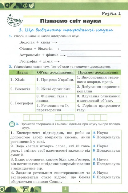 Пізнаємо Природу 6 клас. Робочий зошит + тематичне оцінювання (до підручника Біда Д. Д., Т.Г. Гільберг) - Оксана Чухліб, Катерина Левада (978-966-991-444-6) - Фото 3 Пізнаємо Природу 6 клас. Робочий зошит + тематичне оцінювання (до підручника Біда Д. Д., Т.Г. Гільберг) - Оксана Чухліб, Катерина Левада (978-966-991-444-6) - изображение 3