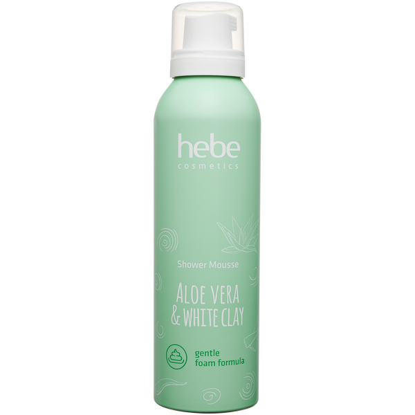 Мус для душу Hebe Cosmetics Shower Mousse Aloe Vera&White Clay - Фото 1 Мус для душу Hebe Cosmetics Shower Mousse Aloe Vera&White Clay - изображение 1
