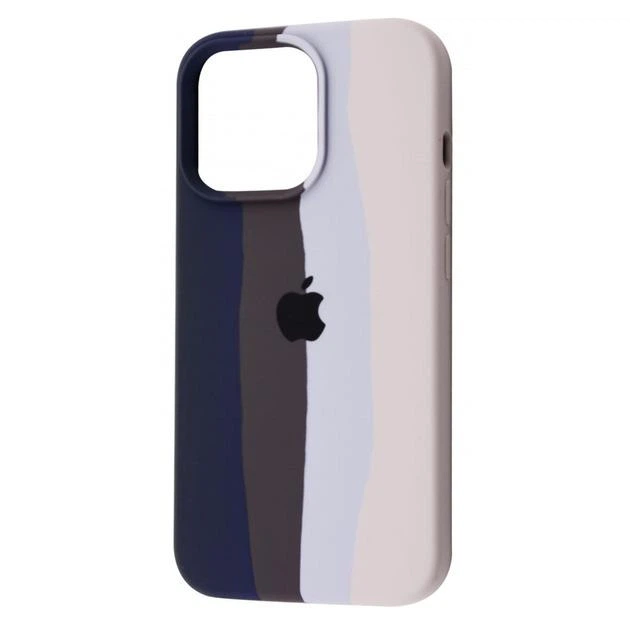 Чохол силіконовий Wave Rainbow Silicone Case Full Cover для Apple iPhone 13 Pro white-blue - Фото 1 Чохол силіконовий Wave Rainbow Silicone Case Full Cover для Apple iPhone 13 Pro white-blue - зображення 1