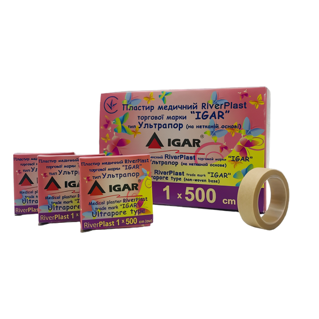 Лейкопластир 1×500 Ультрапор (на нетканой основе) River Plast "ИГАР" (230001) - изображение 3
