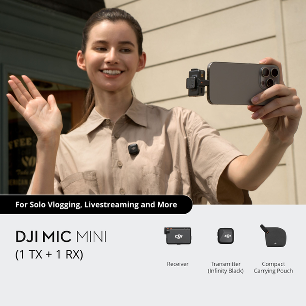 Bezprzewodowy system radiowy DJI Mic Mini (1 TX+1 RX) (CP.RN.00000432.02) - obraz 9