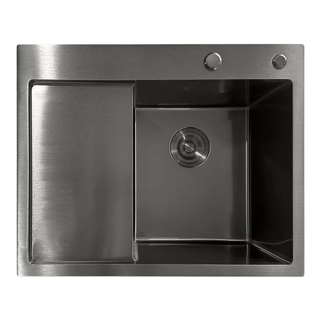 Мойка из нержавеющей стали Mixxus MH6350R Nano-Black (3.0/0.8) цвет графит (MI7047) - Фото 1 Мойка из нержавеющей стали Mixxus MH6350R Nano-Black (3.0/0.8) цвет графит (MI7047) - зображення 1