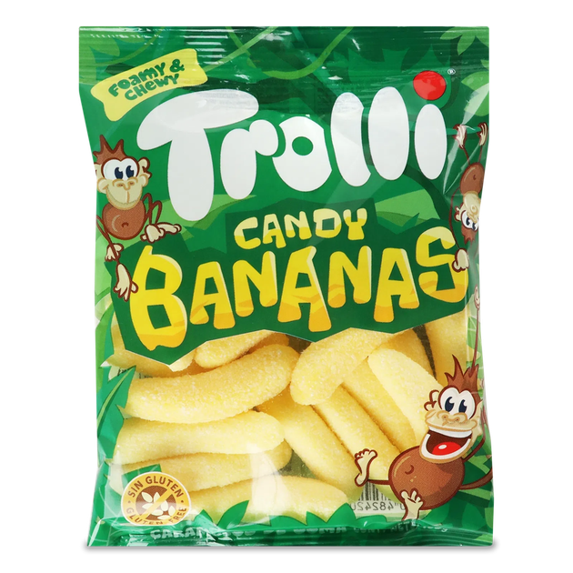 Жевательные конфеты Trolli Бананы100г - Фото 1 Жевательные конфеты Trolli Бананы100г - изображение 1
