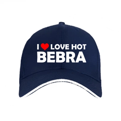 Кепка I love hot bebra Темно-синій - Фото 1 Кепка I love hot bebra Темно-синій - изображение 1
