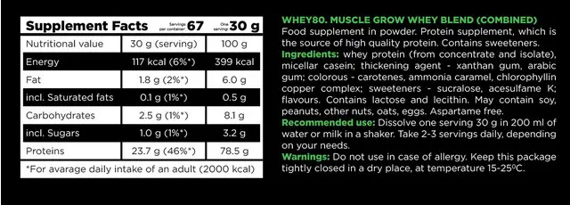 Протеин TNT Whey 80 Muscle Grow Ваниль 2 кг - изображение 2