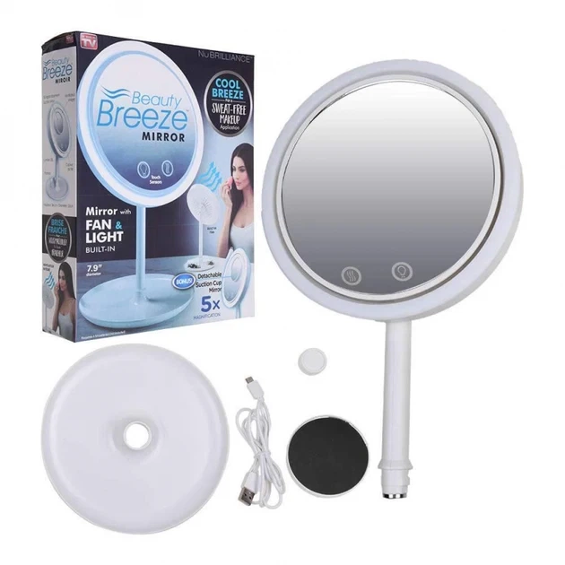 Дзеркало з підсвіткою і вентилятором Beauty Breeze Mirror - зображення 7