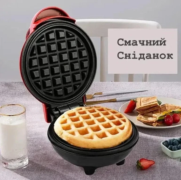 Электрическая мини вафельница Waffle Maker XL-287 с антипригарным покрытием - изображение 5