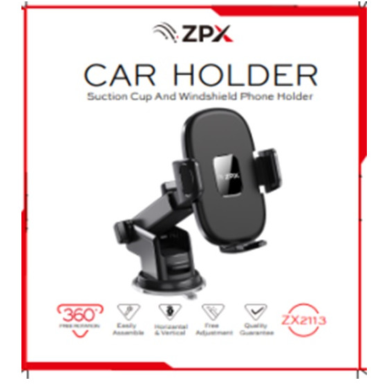 Автомобільний тримач тс присосий до лобового скла ZPX Car Holder тримач смартфона в автомобілі ZX-2113 - Фото 1 Автомобільний тримач тс присосий до лобового скла ZPX Car Holder тримач смартфона в автомобілі ZX-2113 - зображення 1