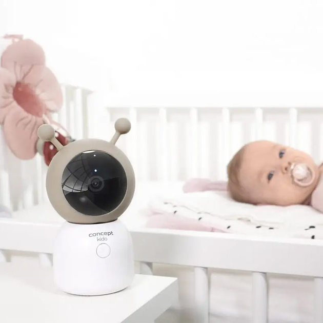 Радіоняня Concept KD4000 2.4G Wi-Fi з поворотною камерою відео+мобільний додаток від USB Білий - зображення 3