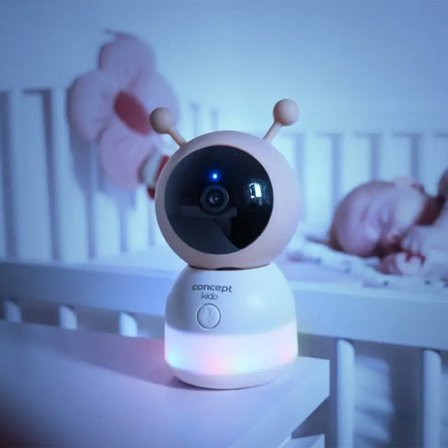 Радіоняня Concept KD4000 2.4G Wi-Fi з поворотною камерою відео+мобільний додаток від USB Білий - зображення 4