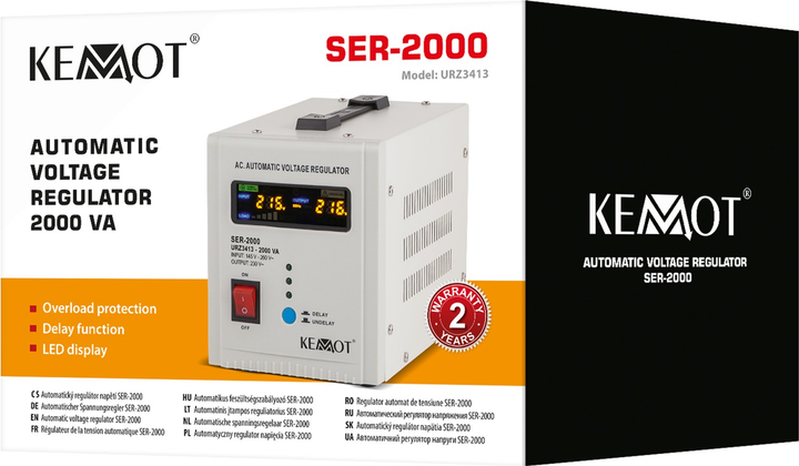 Stabilizator napięcia Kemot SER-2000 2000VA 5% (5901890019064) - obraz 5