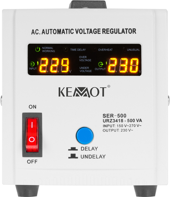Стабілізатор напруги Kemot SER-500 500VA 5% (5901890025256) - зображення 2