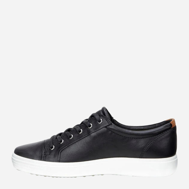 Sneakersy męskie skórzane ECCO Soft 7 43000401001 45 Czarne (737431676794) - obraz 3