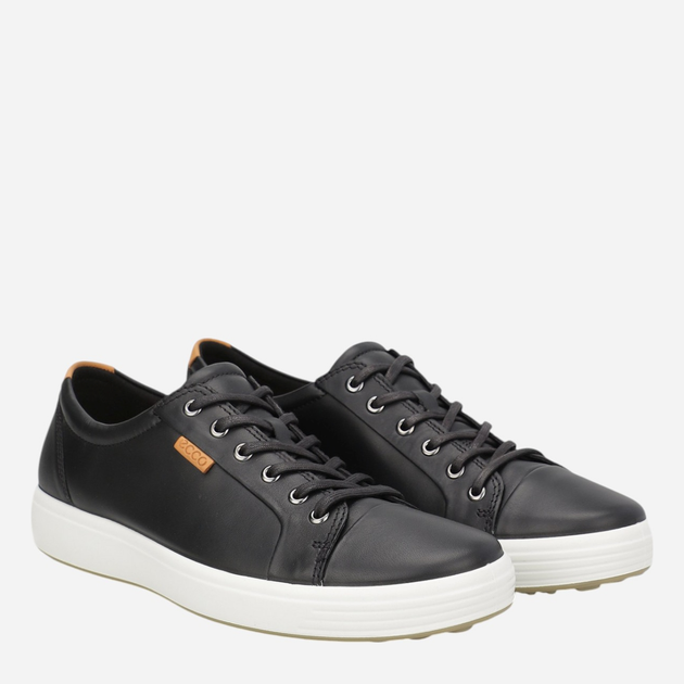 Чоловічі кеди низькі ECCO Soft 7 43000401001 47 Чорні (737431921795) - зображення 2