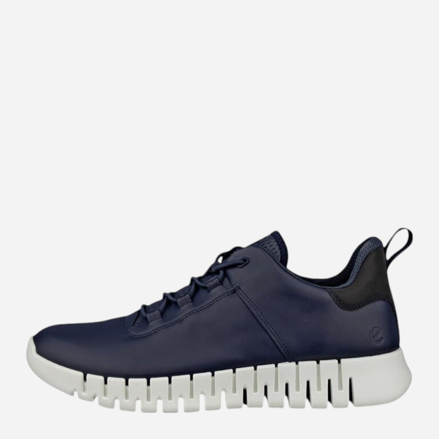 Sneakersy męskie skórzane ECCO Gruuv M 52520450595 48 31.5 cm Granatowe (194891177092) - obraz 1