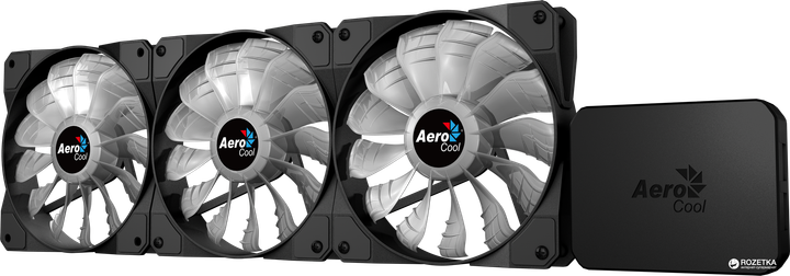 Набор вентиляторов Aerocool RGB P7-F12 Pro + хаб P7-H1 - Фото 2 Набор вентиляторов Aerocool RGB P7-F12 Pro + хаб P7-H1 - изображение 2