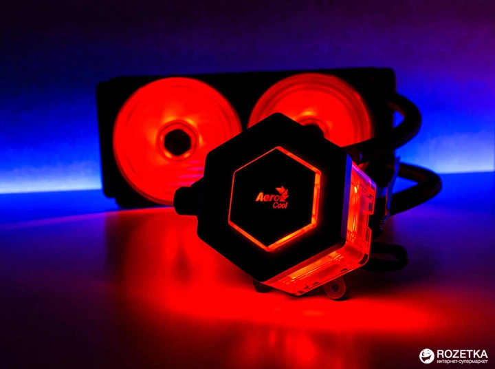 Система жидкостного охлаждения Aerocool P7-L240 RGB - Фото 4 Система жидкостного охлаждения Aerocool P7-L240 RGB - изображение 4