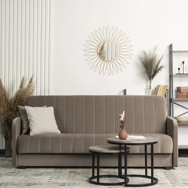 Набір з 2х диванів розкладних MEBEL ELITE PORTO 198 см Бежевий / велюр PPHUE.PIEER/PAROS3/Z2/WER - зображення 3