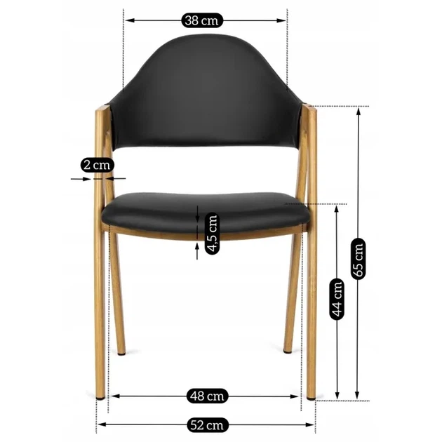 Стул кухонный MEBEL ELITE WILLY черный/экокожа ME.WILLY/CZ/E/K - изображение 5