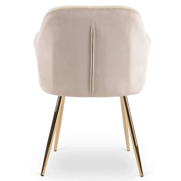 Стілець оксамитовий MEBEL ELITE RAYA, кремовий / золотий ME.RAYA/KR/ZL/V/K - зображення 9