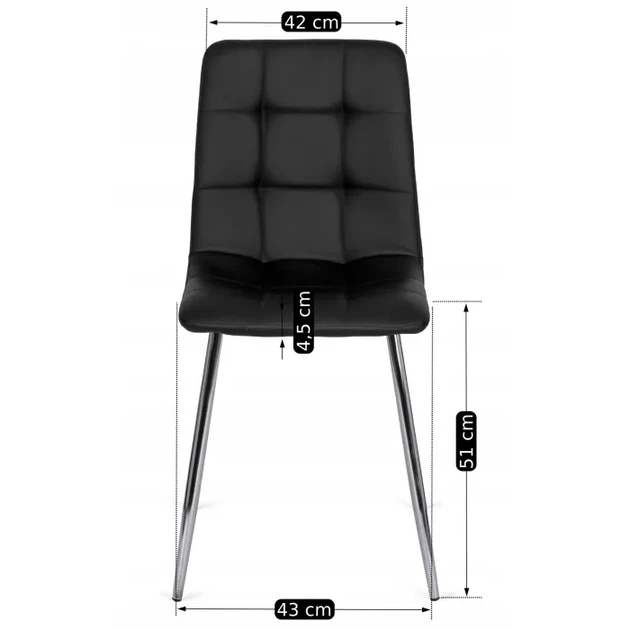 Стул MEBEL ELITE ENZO Черный экокожа ME.ENZO/CZ/CH/E/K - изображение 5