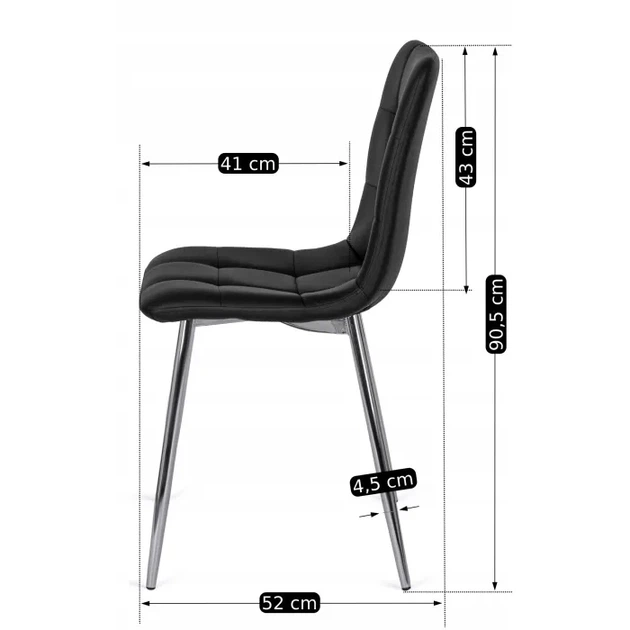 Стул MEBEL ELITE ENZO Черный экокожа ME.ENZO/CZ/CH/E/K - изображение 6