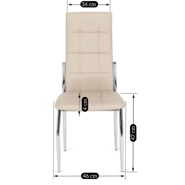 Стул кухонный MEBEL ELITE MOLLY, бежевый / экокожа ME.MOLLY/BZ/CH/E/K - изображение 5