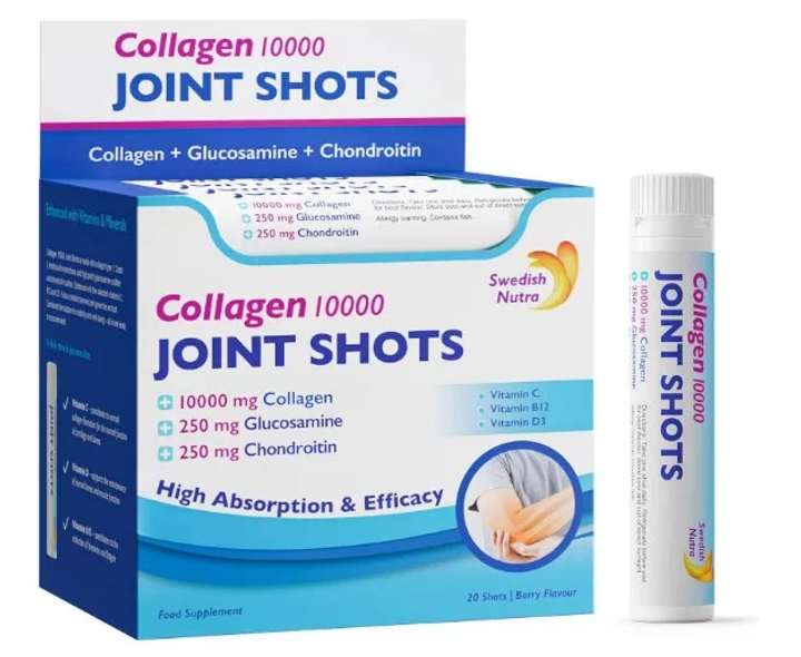 Kompleks kolagenowy Swedish Nutra Joint Shots do ochrony stawów ampułki do picia 30 szt x 25 ml (7350122360678) - obraz 1
