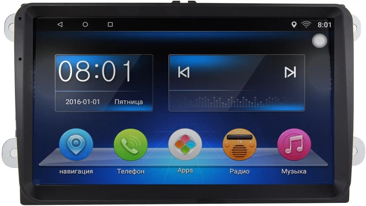 Штатна Автомагнітола З Навігацією Gps Для Автомобілів Volkswagen 2013 2015 Universal 10 Android 101 - зображення 2